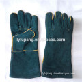 Dark green long welding gloves with high sale to all construction line